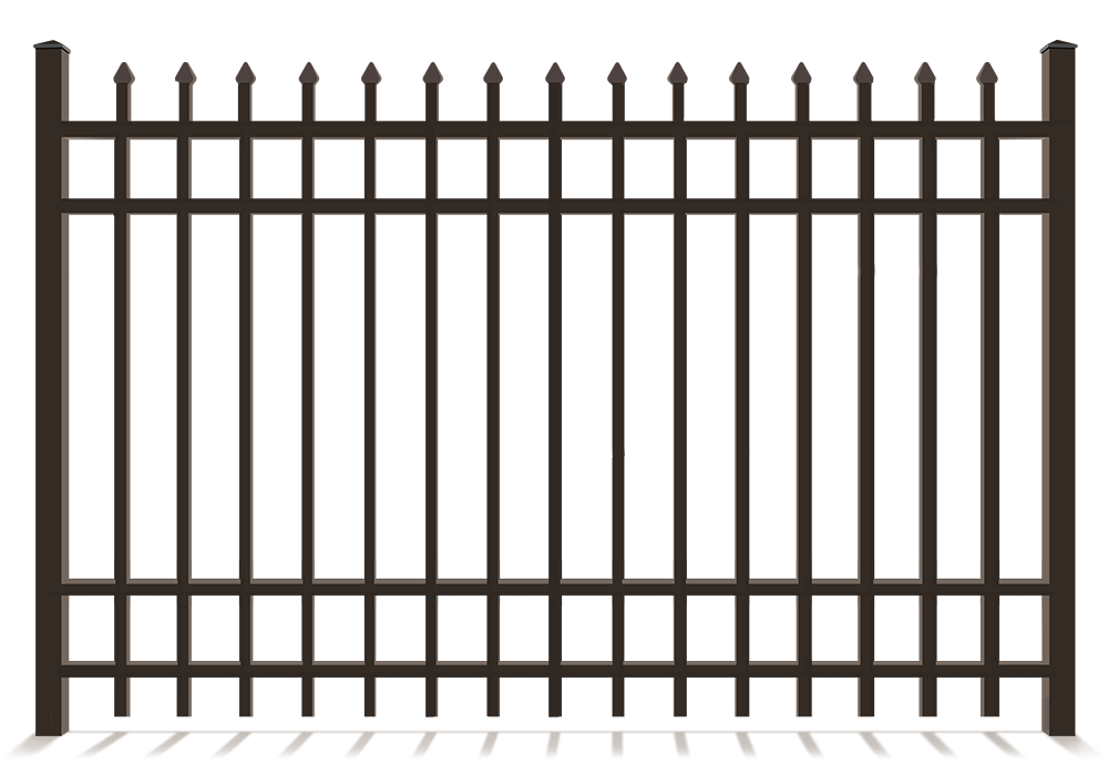 Decorative Black Metal Fence With 4 Rails in  Memphis and Oklahoma City