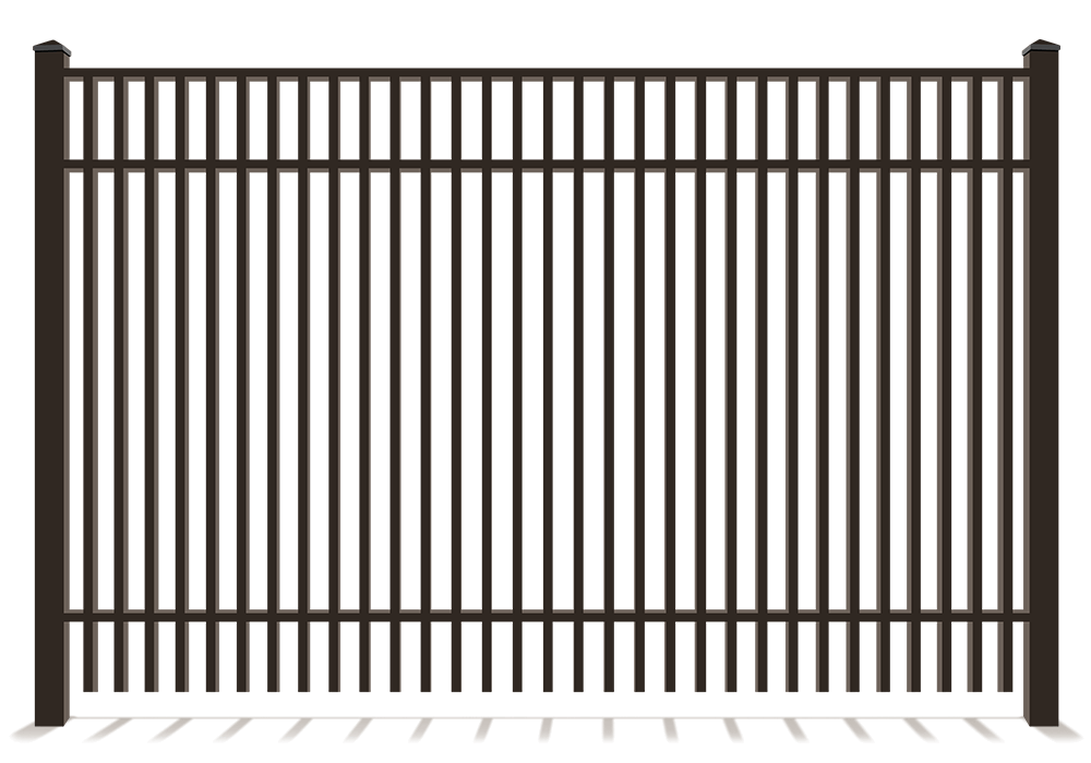Double Picket Flat Top OrnamentalIron Fence in  Memphis and Oklahoma City